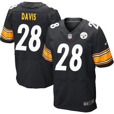 Jerseys Factory Cheap Nike Steelers #28 Sean Davis Black Team Co