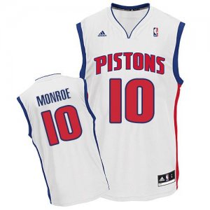 Jerseys Factory Cheap Revolution 30 Pistons #10 Greg Monroe Whit