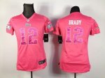 Jerseys Factory Cheap Nike Patriots #12 Tom Brady Pink Sweethear
