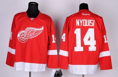 Jerseys Factory Cheap Red Wings #14 Gustav Nyquist Red Embroider