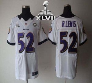 Jerseys Factory Cheap Nike Ravens #52 Ray Lewis White Super Bowl