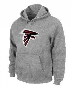 Jerseys Factory Cheap Atlanta Falcons Logo Pullover Hoodie Grey