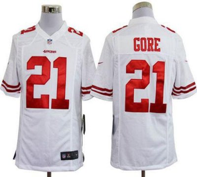 Jerseys Factory Cheap Nike 49ers #21 Frank Gore White Men's Embr
