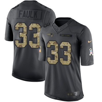 Jerseys Factory Cheap Nike Patriots #33 Kevin Faulk Black Men's