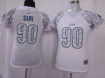 Jerseys Factory Cheap Lions #90 Ndamukong Suh White Women's Zebr