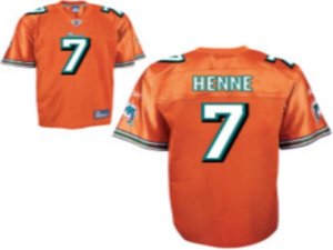Jerseys Factory Cheap Dolphins #7 Chad Henne Orange Stitched NFL