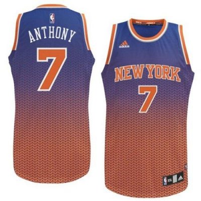 Jerseys Factory Cheap Knicks #7 Carmelo Anthony Blue Resonate Fa