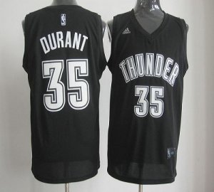 Jerseys Factory Cheap Thunder #35 Kevin Durant Black/White Stitc
