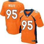 Jerseys Factory Cheap Nike Broncos #95 Derek Wolfe Orange Team C