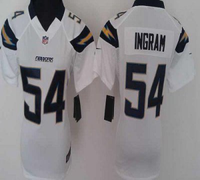 Jerseys Factory Cheap Nike Chargers #54 Melvin Ingram White Wome