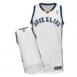 Jerseys Factory Cheap Revolution 30 Grizzlies Blank White Embroi