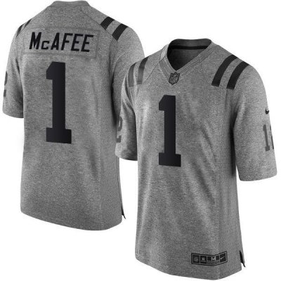 Jerseys Factory Cheap Nike Colts #1 Pat McAfee Gray Men's Stitch
