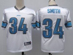 Jerseys Factory Cheap Lions #34 Kevin Smith White Stitched NFL J
