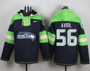 Jerseys Factory Cheap Nike Seahawks #56 Cliff Avril Steel Blue P