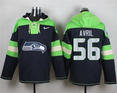 Jerseys Factory Cheap Nike Seahawks #56 Cliff Avril Steel Blue P