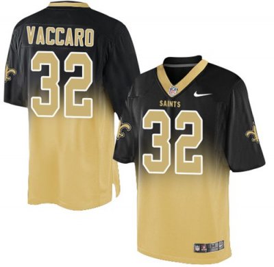 Jerseys Factory Cheap Nike Saints #32 Kenny Vaccaro Black/Gold M