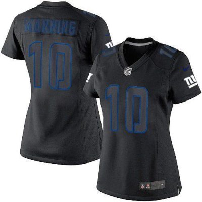 Jerseys Factory Cheap Nike Giants #10 Eli Manning Black Impact W
