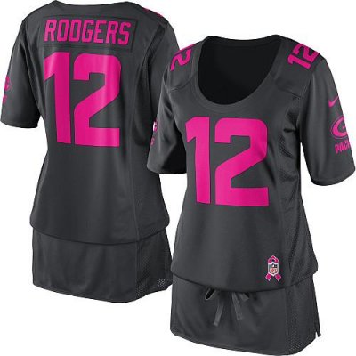 Jerseys Factory Cheap Nike Packers #12 Aaron Rodgers Dark Grey W