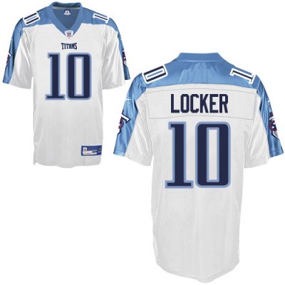 Jerseys Factory Cheap Titans #10 Jake Locker White Stitched NFL