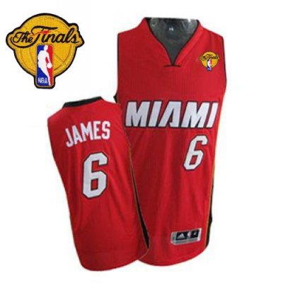 Jerseys Factory Cheap Heat Finals Patch #6 LeBron James Revoluti