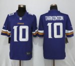 Jerseys Factory Cheap Nike Vikings #10 Fran Tarkenton Purple Tea