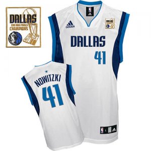 Jerseys Factory Cheap Mavericks 2011 Champion Patch #41 Dirk Now