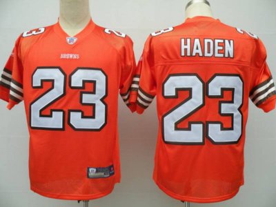 Jerseys Factory Cheap Browns #23 Joe Haden Orange Stitched NFL J