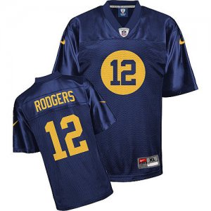 Jerseys Factory Cheap Nike Packers #12 Aaron Rodgers Navy Blue S