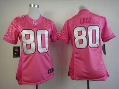 Jerseys Factory Cheap Nike Giants #80 Victor Cruz Pink Women's B