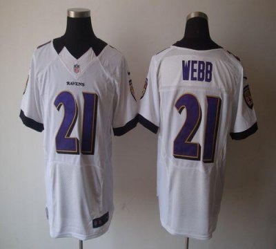 Jerseys Factory Cheap Nike Ravens #21 Lardarius Webb White Men's