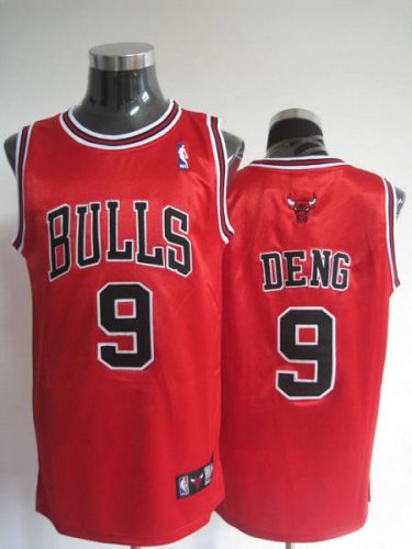 Jerseys Factory Cheap Bulls #9 Luol Deng Embroidered Red NBA Jer