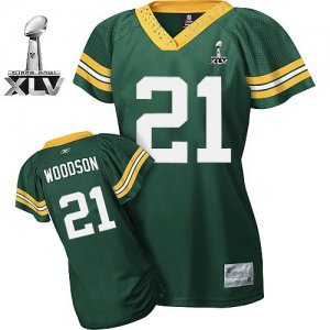 Jerseys Factory Cheap Packers #21 Charles Woodson Green Women's