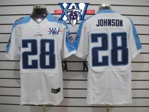 Jerseys Factory Cheap Nike Titans #28 Chris Johnson White With 1