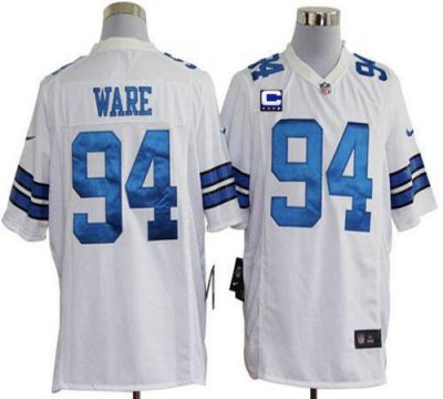 Jerseys Factory Cheap Nike Cowboys #94 DeMarcus Ware White With