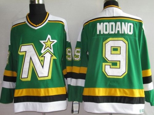 Jerseys Factory Cheap Stars #9 Mike Modano Embroidered Green CCM