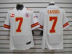 Jerseys Factory Cheap Nike Chiefs #7 Matt Cassel White With C Pa