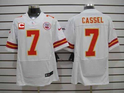 Jerseys Factory Cheap Nike Chiefs #7 Matt Cassel White With C Pa