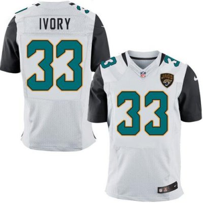 Jerseys Factory Cheap Nike Jaguars #33 Chris Ivory White Men's S