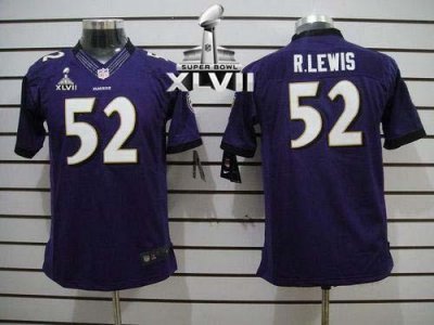 Jerseys Factory Cheap Nike Ravens #52 Ray Lewis Purple Team Colo