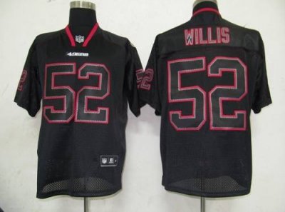 Jerseys Factory Cheap 49ers #52 Patrick Willis Lights Out Black