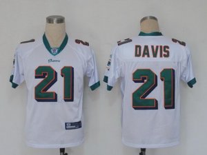 Jerseys Factory Cheap Dolphins #21 Vontae Davis White Stitched N