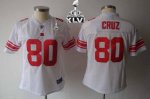 Jerseys Factory Cheap Giants #80 Victor Cruz White Women's Team
