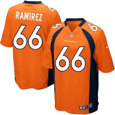 Jerseys Factory Cheap Nike Broncos #66 Manny Ramirez Orange Team