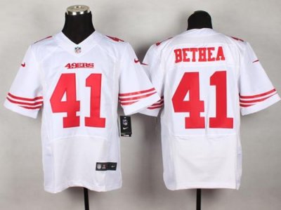 Jerseys Factory Cheap Nike 49ers #41 Antoine Bethea White Men's