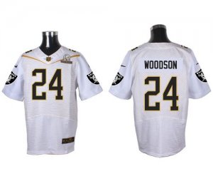 Jerseys Factory Cheap Nike Raiders #24 Charles Woodson White 201