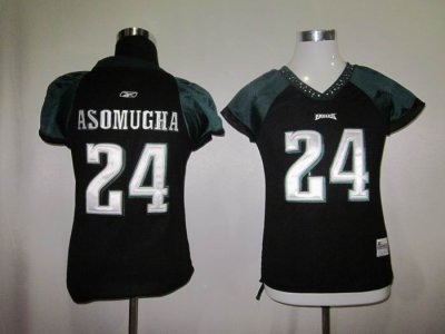 Jerseys Factory Cheap Eagles #24 Nnamdi Asomugha Black Women's F