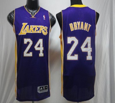Jerseys Factory Cheap Revolution 30 Lakers #24 Kobe Bryant Purpl