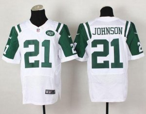 Jerseys Factory Cheap Nike Jets #21 Chris Johnson White Men's St