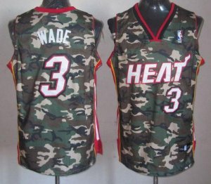 Jerseys Factory Cheap Heat #3 Dwyane Wade Camo Stealth Collectio