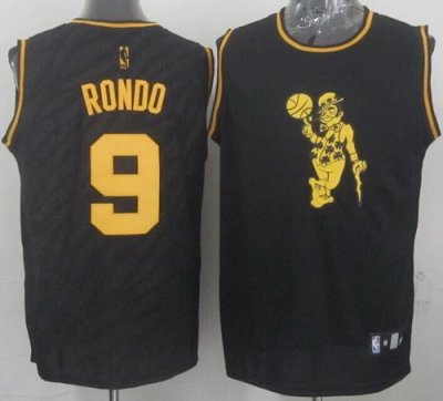 Jerseys Factory Cheap Celtics #9 Rajon Rondo Black Precious Meta